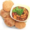  Plain Poori + Aloo chana Sabji (4 Pcs)
